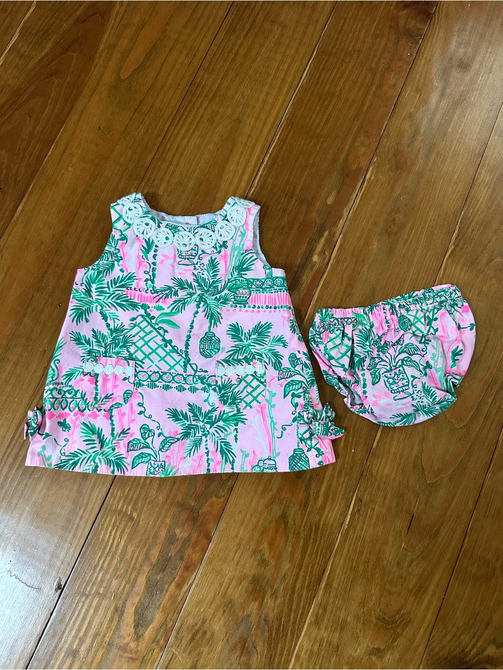 Lilly Pulitzer Mandevilla Baby Always Worth It Shift Dress with Bloomers - Picture 2 of 5